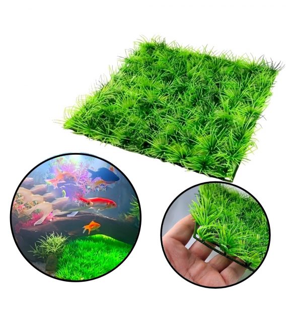 Neu Rasen Gras Aquarium Künstliche Pflanzen Wasserpflanzen Fish Deko Dekoration