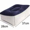 Aufblasbares Fußkissen Fußablage Fußstütze Fußkissen Hocker Fußhocker blau grau – Bild 2