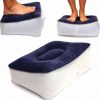 Aufblasbares Fußkissen Fußablage Fußstütze Fußkissen Hocker Fußhocker blau grau – Bild 3