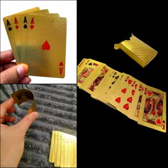 Pokerkarten Goldfarbene Spielkarten Goldfarbene Karten Geschenkidee Wasserdicht