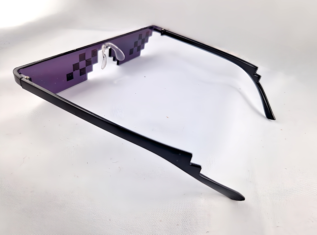 Thuglifebrille Sonnenbrille Coole Partybrille Unisex Sonnenbrille Schwarz Lila Mischung – Bild 3