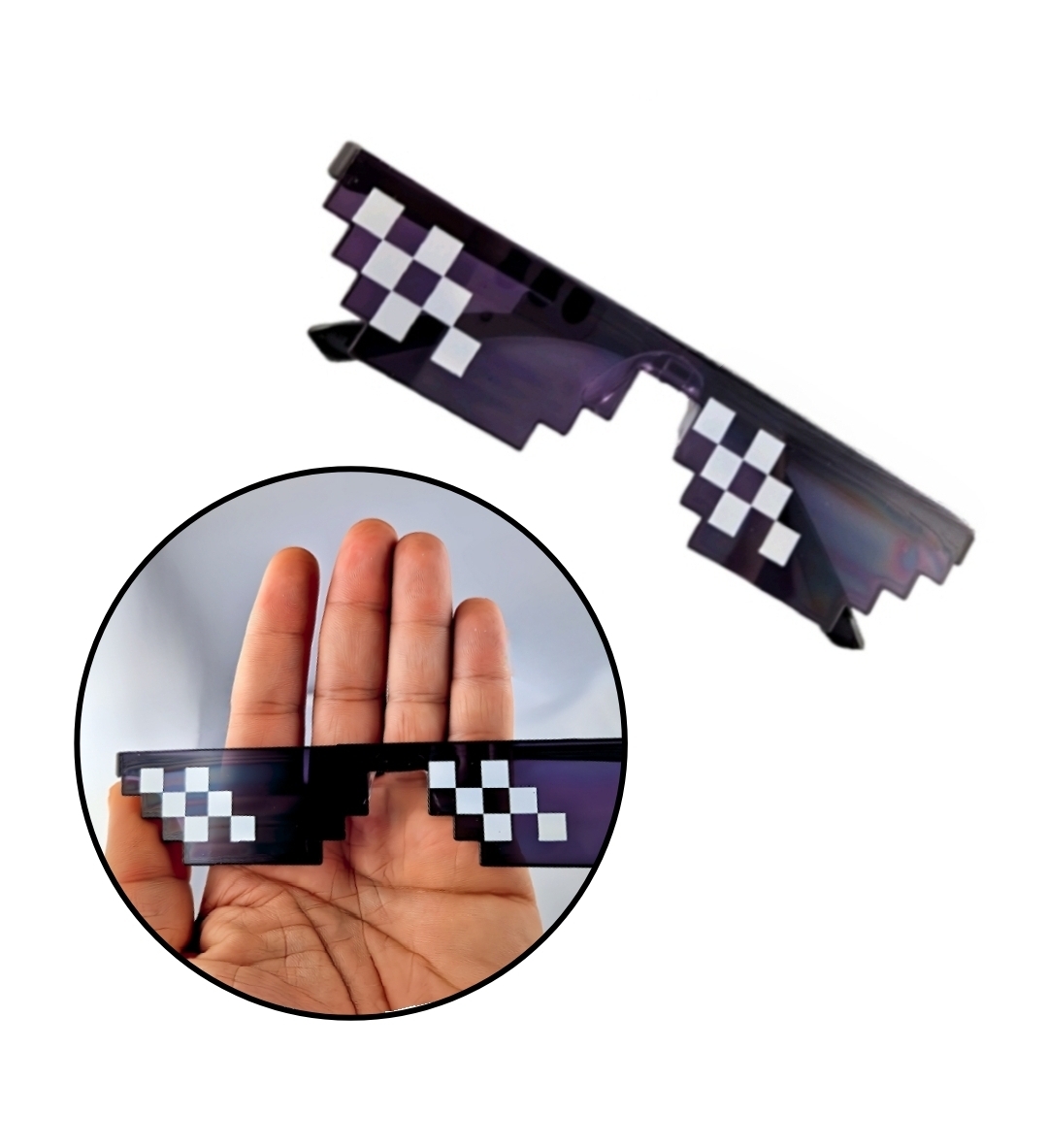 Thuglifebrille Sonnenbrille Coole Partybrille Unisex Sonnenbrille Schwarz Lila Mischung – Bild 2