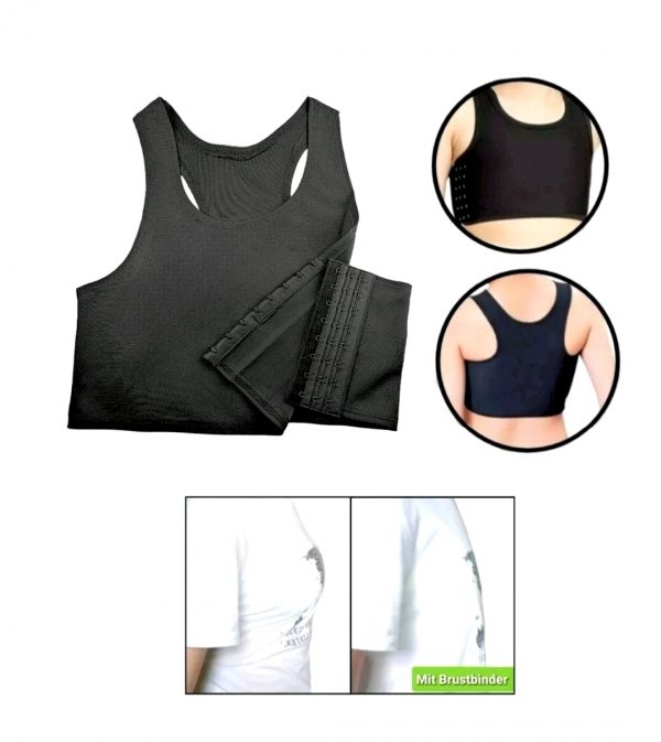 Brustbinder Tanktop Lesbisch Bandage Schwarz Gr.S L M XL XXL