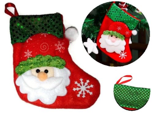 Weihnachtsstrümpfe Santa Claus Weihnachtsbaum Schmuck Nikolausgeschenk Beutel 2X