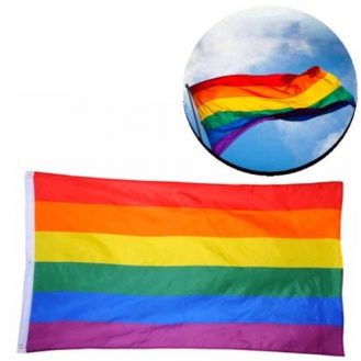 Metallos Kunstoff LGBT Regenbogen Gürtel Lesbische Gay Pride Regenbogen 125cm 