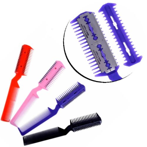 Kamm mit 2 Rasierklinge Haar verdünnen Trimmer Hundekamm Rasierkamm Effilierkamm