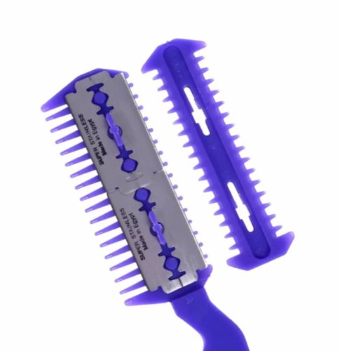 Kamm mit 2 Rasierklinge Haar verdünnen Trimmer Hundekamm Rasierkamm Effilierkamm – Bild 3