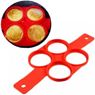Pfannkuchen Maker Pancake Spiegelei Maker 4 Rund Form Ringe Silikon Wender