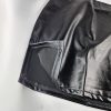 Damen Minirock Lederoptik Eng Kurz Rock Bleistiftrock Wetlook Naßlook Schwarz – Bild 3