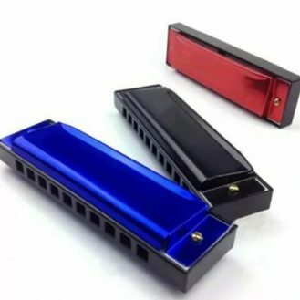 Mundharmonika C 10 Löcher Harmonika für Anfänger 40 Töne Musik Blau Rot Schwarz