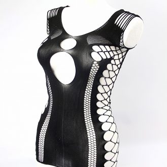 Minirock Durchsichtig Mini Kleid Reizwäsche Dessous Eng Kurz Rock Schwarz Strech