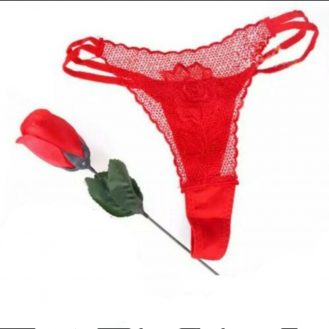 Kreative Rose Damen Slip in Rosenform Unterhose Unterwäsche Rot Geschenkidee