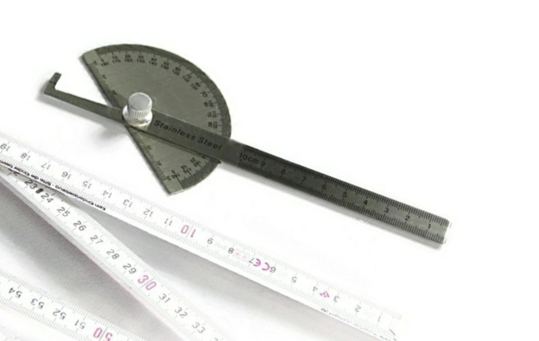 1pc Winkellineal Winkelmesser Edelstahl Messwerkzeug Gradmesser Lineal 180° 
