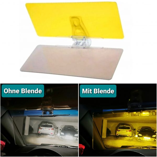 2 in 1 Auto Blendschutz Für Nachtsichtfahrt Tagfahrt  Sonnenblende Blende 30x13cm