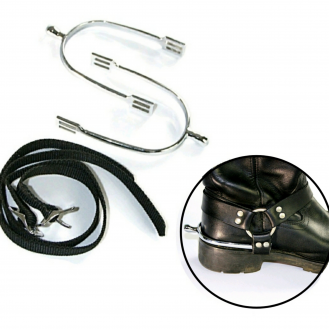 Stiefel Sporen Schuh Spurs Schwansporen mit Spur Straps Anschnallsporen