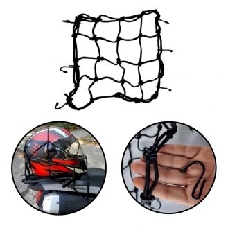 Motorrad Fahrrad Gepäcknetz Helmnetz Spannnetz Motorradgepäck 28x28cm Netz Helm
