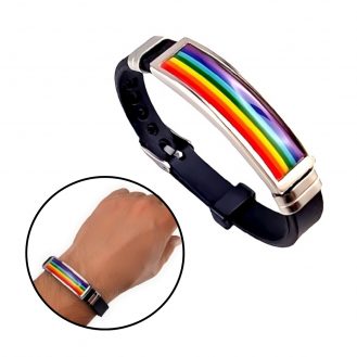Regenbogen Armband Modeschmuck Farbig Uhrverschluss Armreif