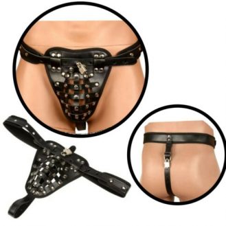 Männer Keuschheitsgürtel für Herren Unterhose mit 2 Schlüssel Schlösser Schwarz