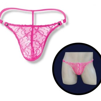 Männer G-String Rosa Transparent Slip Tanga Herren Reizwäsche String