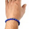 Blaues Armband mit Nazar Boncuk Blaue Auge Perlenoptik Geflochten – Bild 3