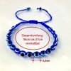Blaues Armband mit Nazar Boncuk Blaue Auge Perlenoptik Geflochten – Bild 4