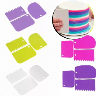 3 Teiliges Kuchenspachtel Kuchen Schaber Spachtel Teigschaber Teigkrarzer Kuchenformer