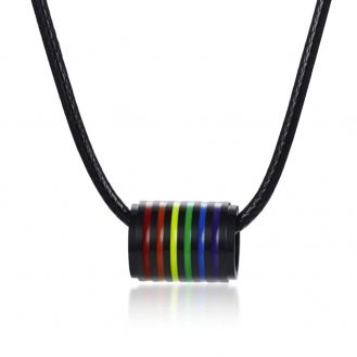 Regenbogen Anhänger Halskette Modeschmuck Farbig Faß