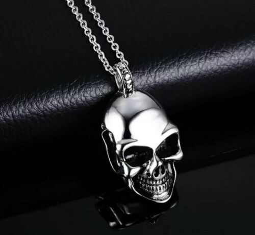 Schädel Anhänger mit Halskette Skelett Totenkopf Schmuck Edelstahl Geschenkidee – Bild 6