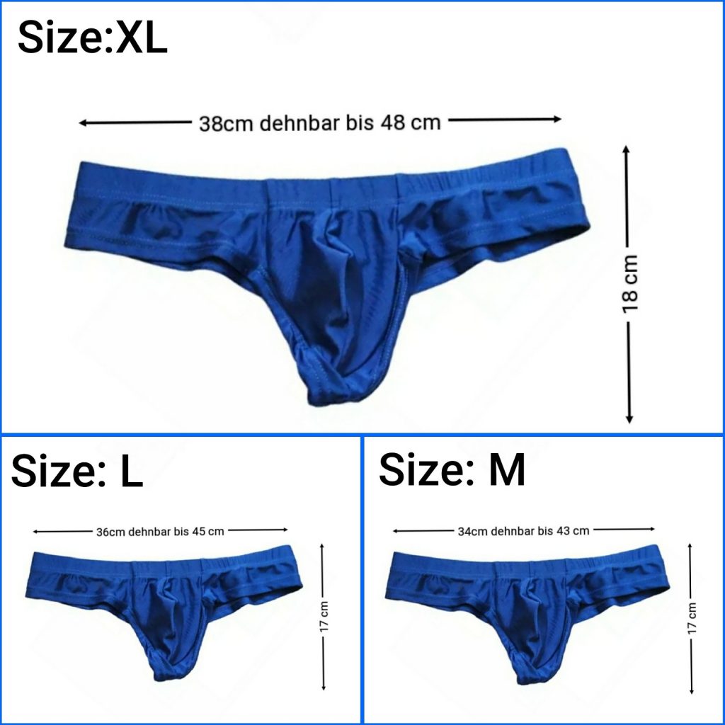 Herren Slip Reizwäsche Unterhose Tanga Männer Gay Blau Tanga