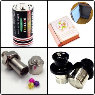 Geheimverstecke Tresor Buchsafe Zigarettenanzünder Schraube Batterie Mini Verstecke Geheimversteck