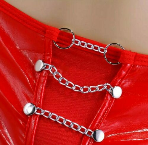 Kreative Herren Slip mit Kette Unterhose Wetlook Männer Tanga String Dessous Rot – Bild 6