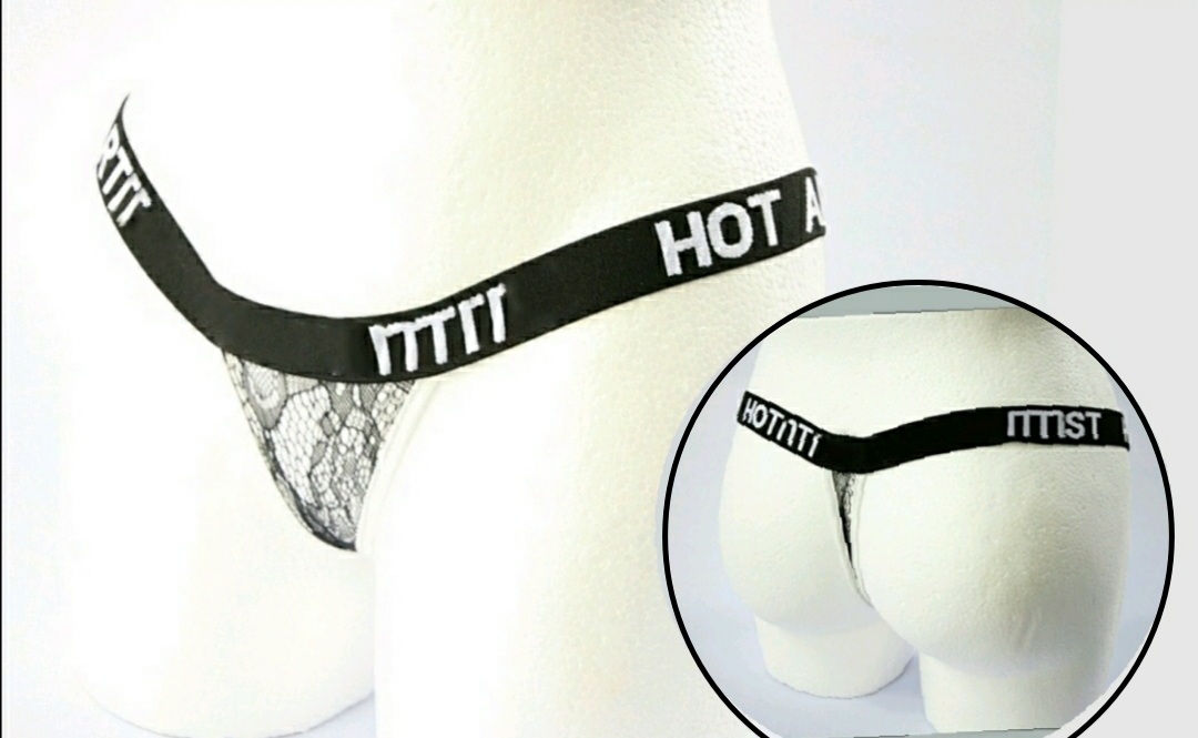 Damen Transparent Tanga Dessous Frauen Unterwäsche Durchsichtig Schwarz M L XL XXL XXXL