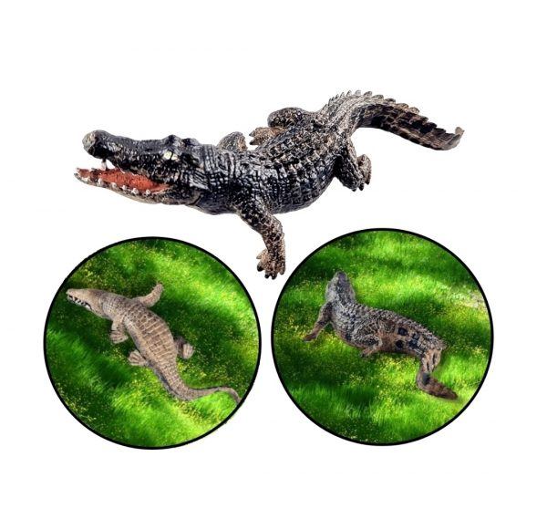 Fake Krokodil Dekoration Künstliche Kroko Witz Scherzartikel Aligator