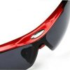 Sonnenbrille Fahrrradbrille Sportbrille Radbrille Bikerbrille Schwarz Rot Brille – Bild 3