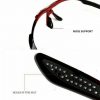 Sonnenbrille Fahrrradbrille Sportbrille Radbrille Bikerbrille Schwarz Rot Brille – Bild 4