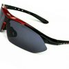 Sonnenbrille Fahrrradbrille Sportbrille Radbrille Bikerbrille Schwarz Rot Brille – Bild 6
