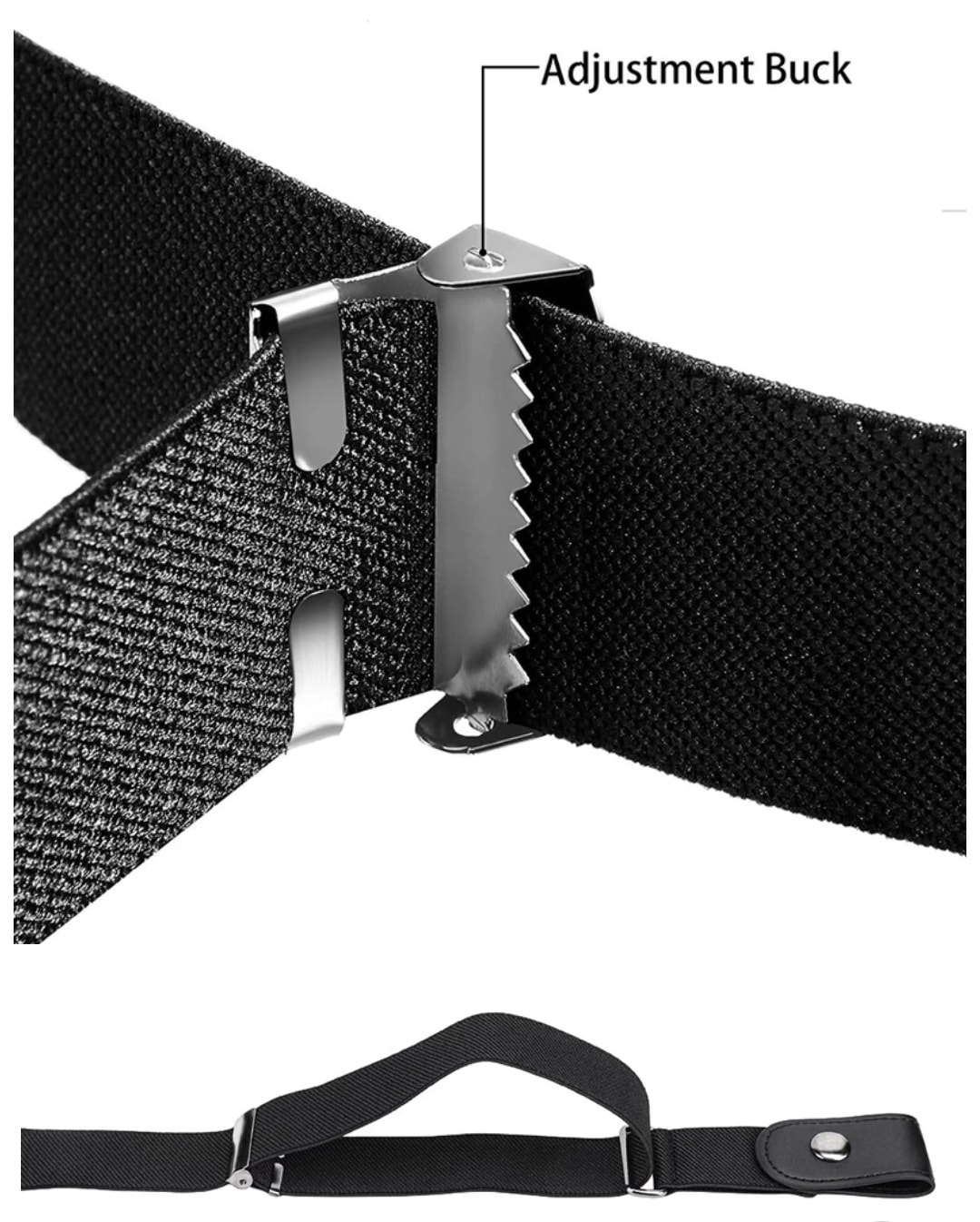 Damen Herren Gürtel Unsichtbar Elastisch Vorne Frei ohne Schnalle 80 110 130 cm – Bild 2