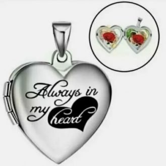 Doppel Foto Anhänger Aufklappbar Medaillon Love Schmuck Geschenkidee Liebe Kette