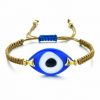 Beige Armband Mit Blaue Nazar Boncuk Auge Perleoptik Schmuck Braun – Bild 2