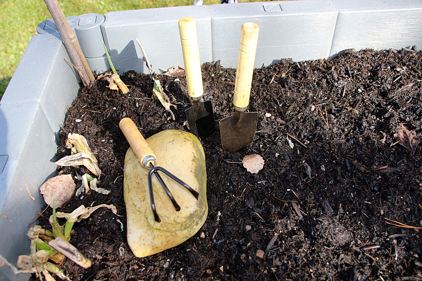 3 Teilig Mini Gartenwerkzeug Set Gartengeräte Kleine Schaufel Kralle Blumentopf – Bild 3