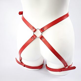 Frauen Beingürtel Taillengurt Strapsgürtel Bauch Beingurt Rot Strapsgurt