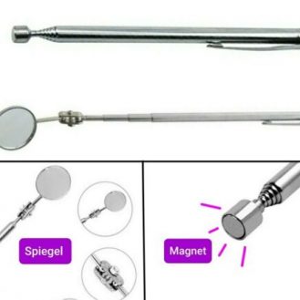 2 Teilig Ausziehbarer Teleskop Magnetstab Spiegelstab Magnetgreifer Magnetheber