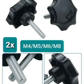 Sterngriff Klemmknopf Gewinde Schraube Kreuzgriff M4 M5 M6 M8 Gewindebolzen 16MM