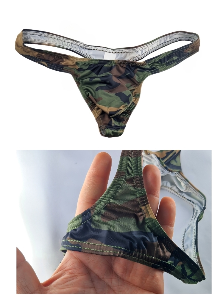 Männer Camouflage String Herren Tanga G-String Slip S M L XL Unterhose – Bild 3