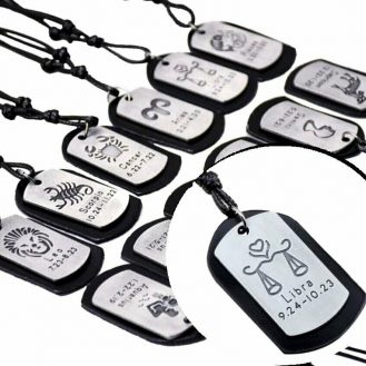 Sternzeichen Halskette Astronomie Tierkreiszeichen Anhänger mit Halsband Schmuck