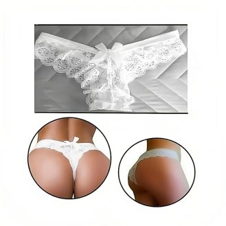 Damen Dessous Slip Reizwäsche Unterhose Unterwäsche Spitze Höschen Weiß M L XL 2XL 3XL