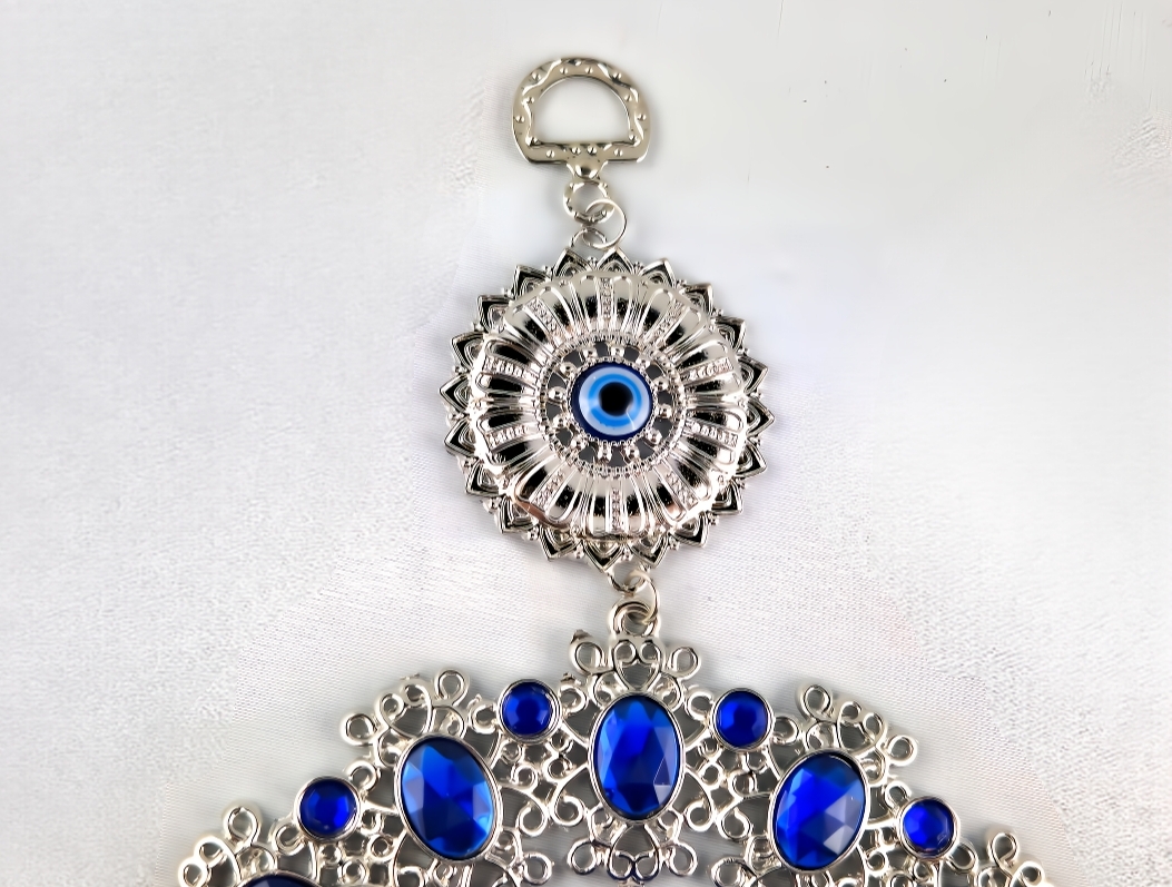 Große Glas Nazar Boncuk Anhänger Blaue Auge Wohnungdeko Wand Dekoration – Bild 3