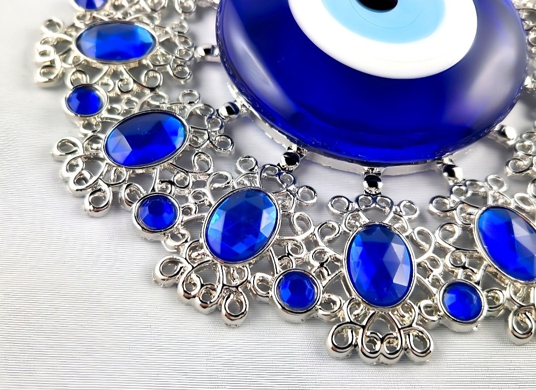 Große Glas Nazar Boncuk Anhänger Blaue Auge Wohnungdeko Wand Dekoration – Bild 5