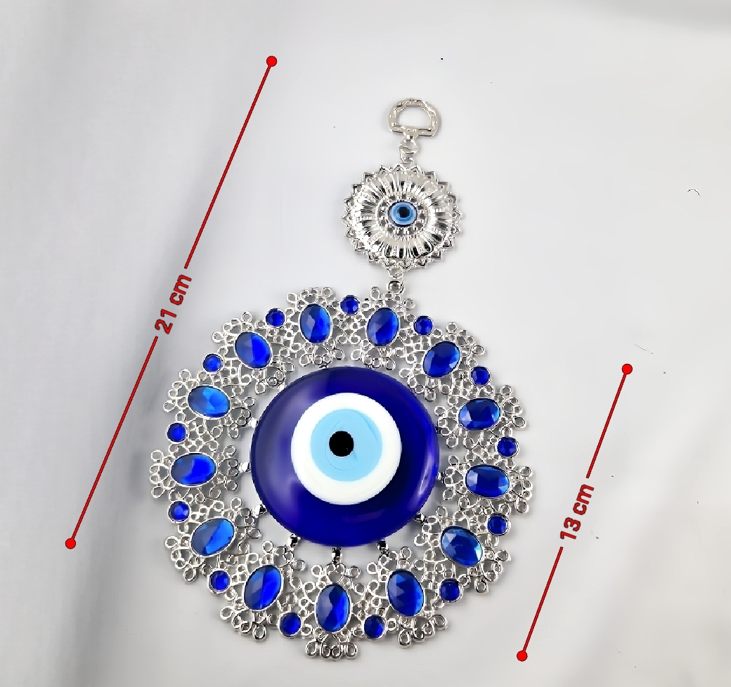Große Glas Nazar Boncuk Anhänger Blaue Auge Wohnungdeko Wand Dekoration – Bild 6