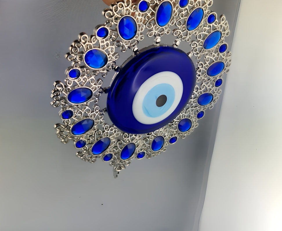 Große Glas Nazar Boncuk Anhänger Blaue Auge Wohnungdeko Wand Dekoration – Bild 2